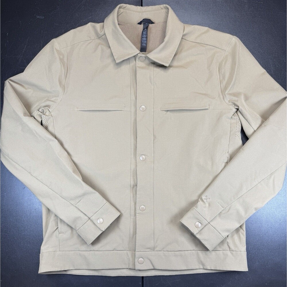 Lululemon 'City Excursion Jacket' Frontier Tan Brown Snap Casual - L Large
